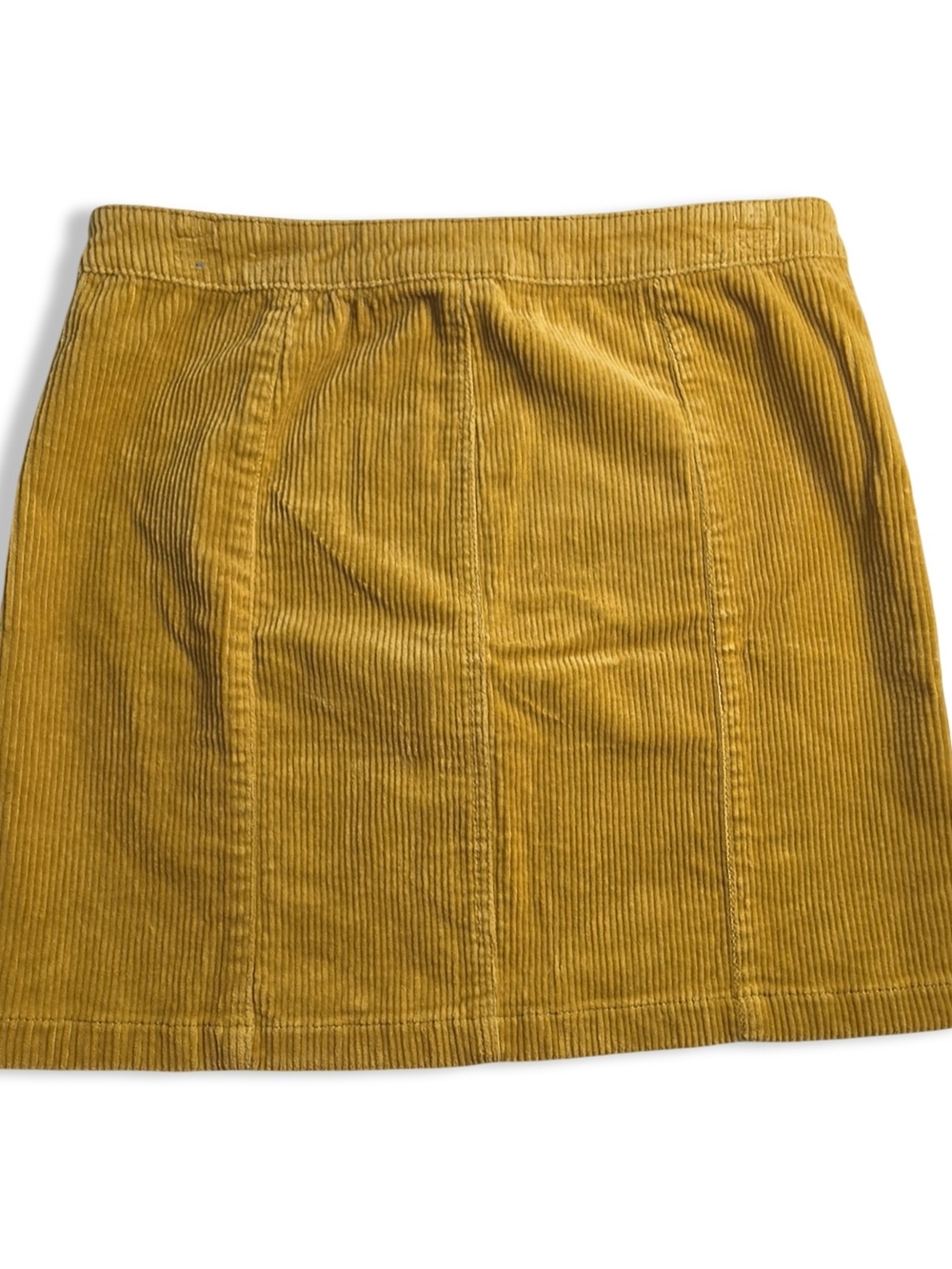 Blue Spice Corduroy Mini Skirt in Mustard